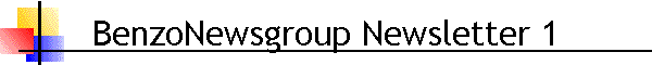 BenzoNewsgroup Newsletter 1