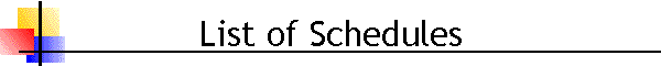 List of Schedules